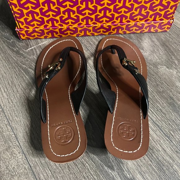 Tory Burch Black mid heeled sandals - Picture 4 of 4